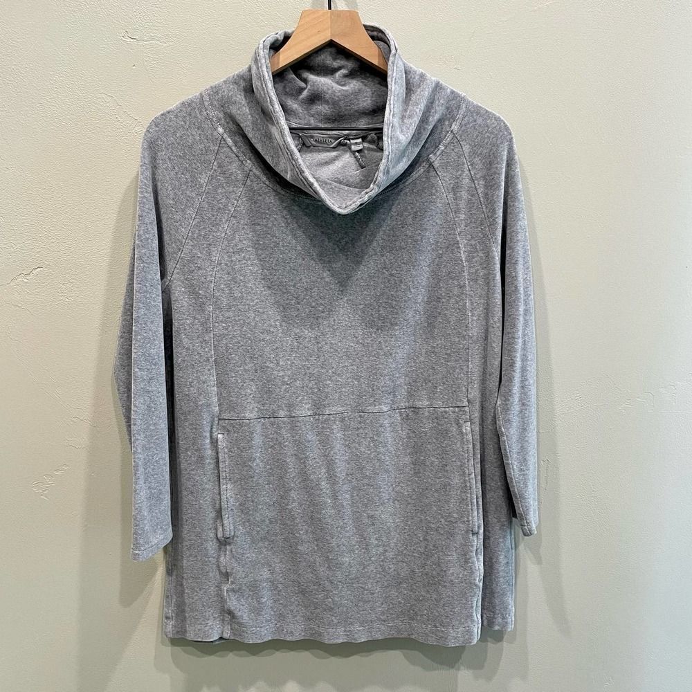 Athleta Gray Turtleneck Soft Pullover Sweatshirt - Size: Medium